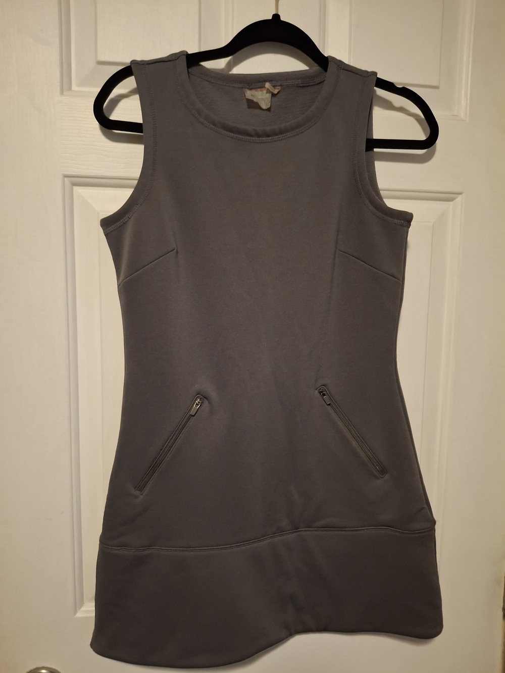 Athleta Gray Sleeveless Tank Dress with Zip Pockets Size XS